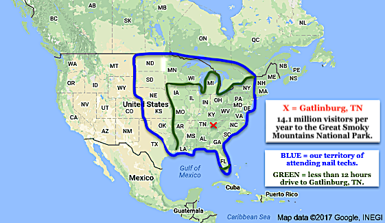 USA map - our 2022 show territory